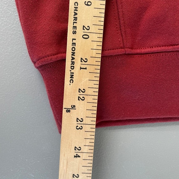NEW American Giant Womens Midweight Half Zip Sweatshirt Top XS Red Burgundy USA - Picture 9 of 9